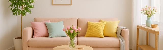 Ανοιξιάτικη Διακόσμηση: Πώς να Ανανεώσετε Καναπέ, Κρεβάτι & Τραπεζαρία με Φρέσκες Ιδέες