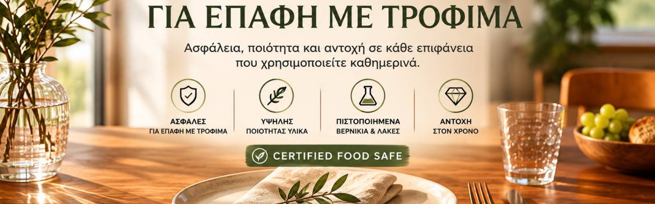 Βερνίκια κατάλληλα για επαφή με τρόφιμα: γιατί έχει σημασία στα ξύλινα έπιπλα Βερνίκια κατάλληλα για επαφή με τρόφιμα: γιατί έχει σημασία στα ξύλινα έπιπλα