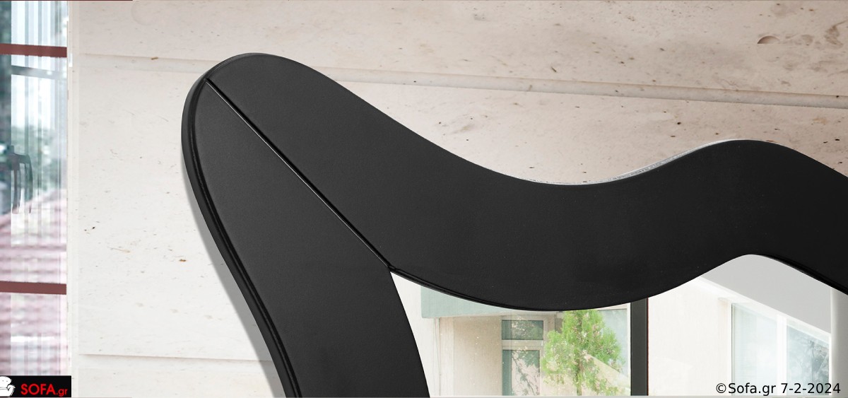 καθρεφτης μαυρος με καμπύλες