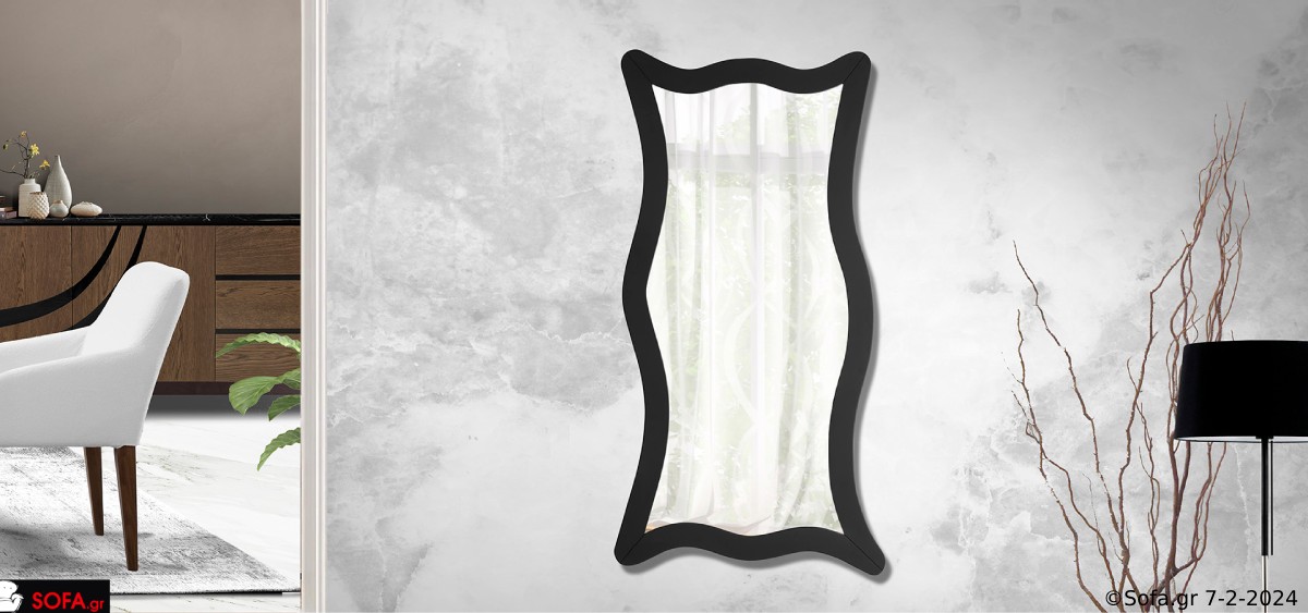 καθρεφτης μακρόστενος μαυρος 