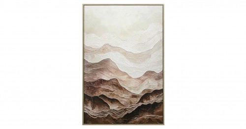 Πίνακας Αφηρημένο Χάλκινο/Εκρού  με κορνίζα16-30133 