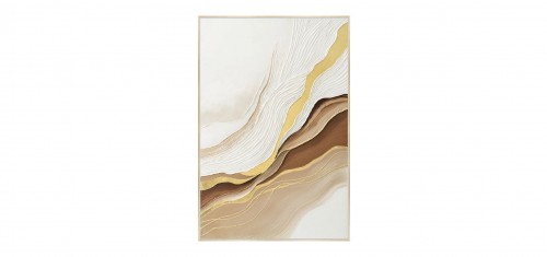 Πίνακας Αφηρημένο Εκρού/ Καφέ/ Χρυσό  16-30109