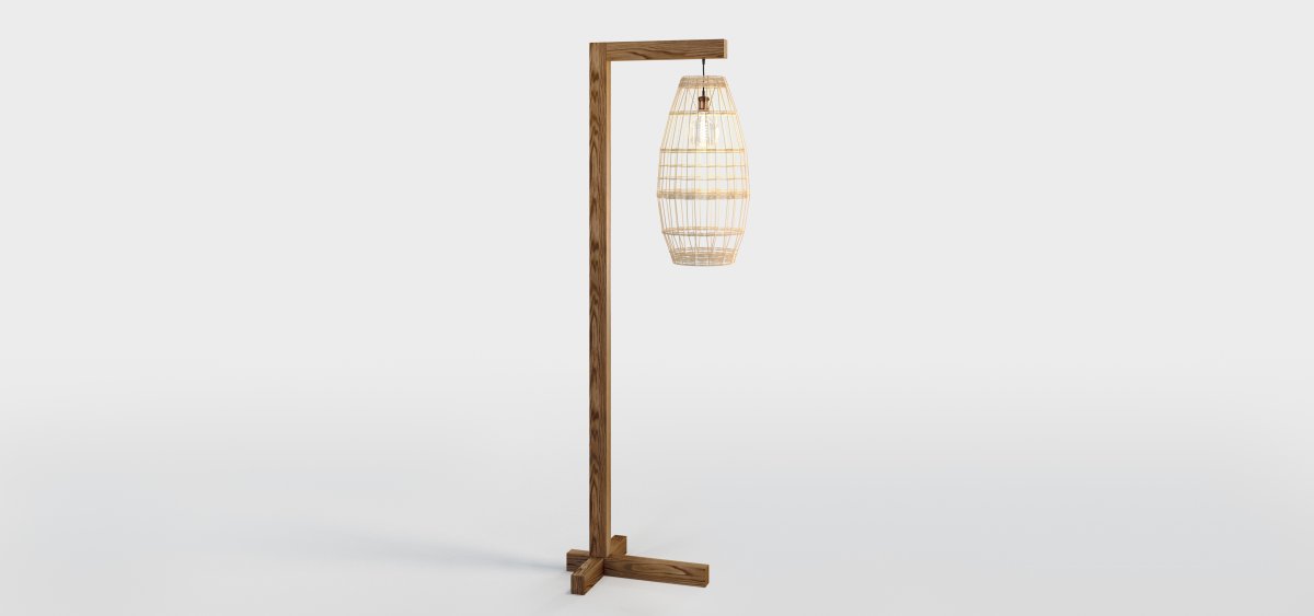 Floor lamp Eresia Rattan