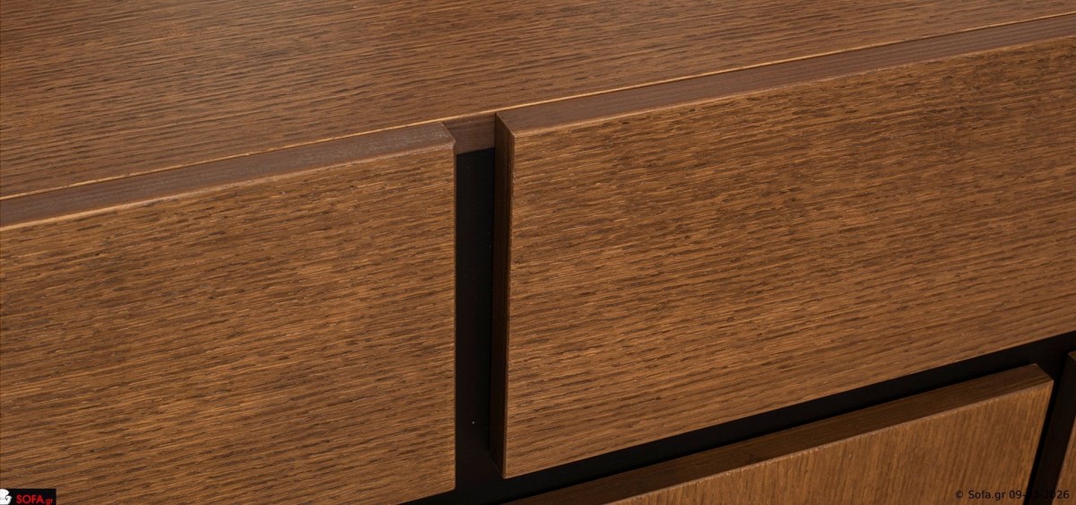 Μοντέρνος ξύλινος μπουφές τραπεζαρίας Sky με καθαρές γραμμές και μεγάλους αποθηκευτικούς χώρους για σύγχρονο καθιστικό ή τραπεζαρία