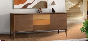 μοντέρνος μπουφές Terra ξύλινος για τραπεζαρία και καθιστικό με συρτάρια και ντουλάπια design επίπλου