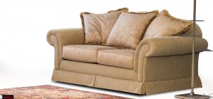 καναπές με στρογγυλά μπράτσα