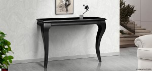 Επιπλο υποδοχής σε μπαρόκ γραμμή, μαύρη λάκα