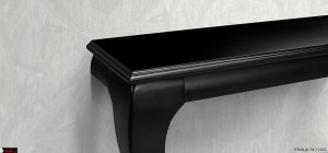 επιπλο υποδοχης με δυο ποδια σε μαυρη λάκα ματ