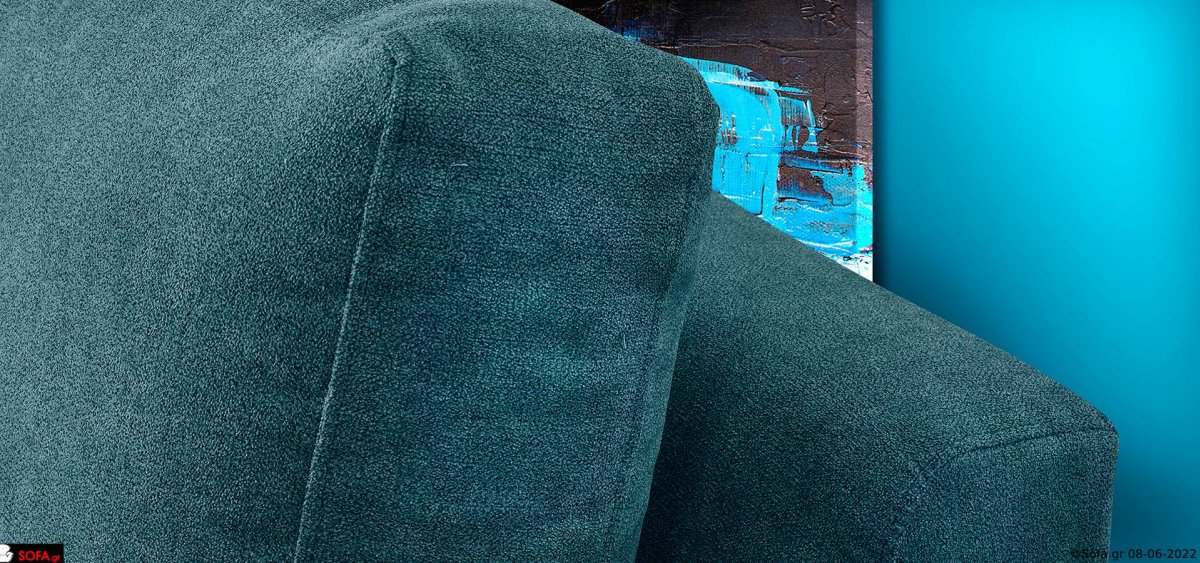 Γωνία καναπές με καραμέλες αμφίπλευρης τοποθέτησης 2 τεμαχίων και μασίφ σκελετό από ξύλο οξιάς.