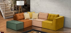 πολυμορφικός καναπές σε 5 κομμάτια σε ζεστές αποχ΄ρωσεις