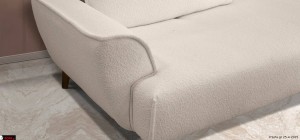  μπράτσου του καναπέ Harmony 2 με μοντέρνο καμπύλο σχήμα και υφή boucle