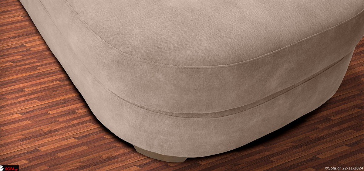 Γωνιακός καναπές με εκμεταλλεύσιμο κάθισμα στην γωνία