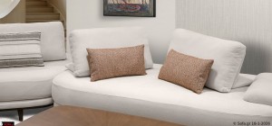 Κινητές πλάτες στον γωνιακό καναπέ Symmetry Plus που επιτρέπουν ρύθμιση βάθους για χαλάρωση ή πιο όρθια καθιστική στάση