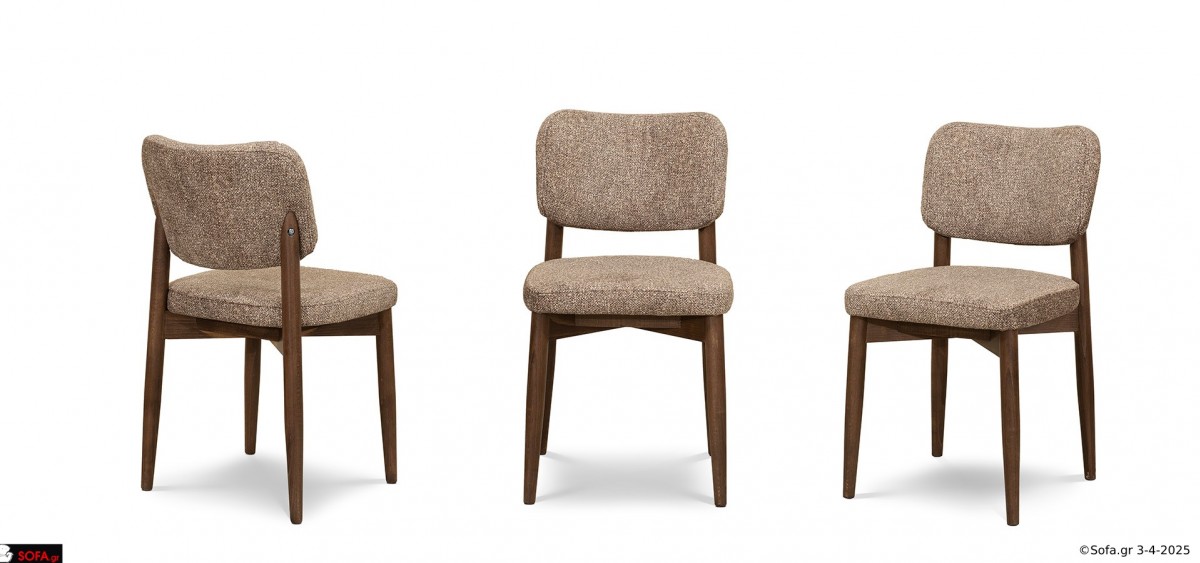 καρέκλα με μαλακή πλάτη και κάθισμα και μασίφ ξύλο οξιάς