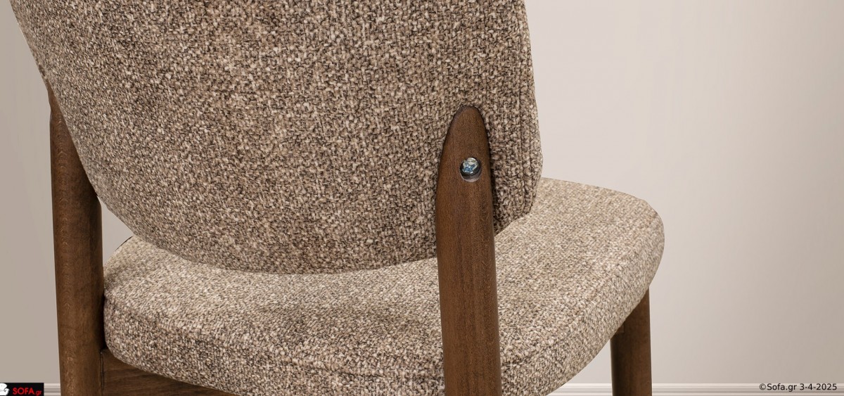 καρέκλα με μαλακή πλάτη και κάθισμα και μασίφ ξύλο οξιάς