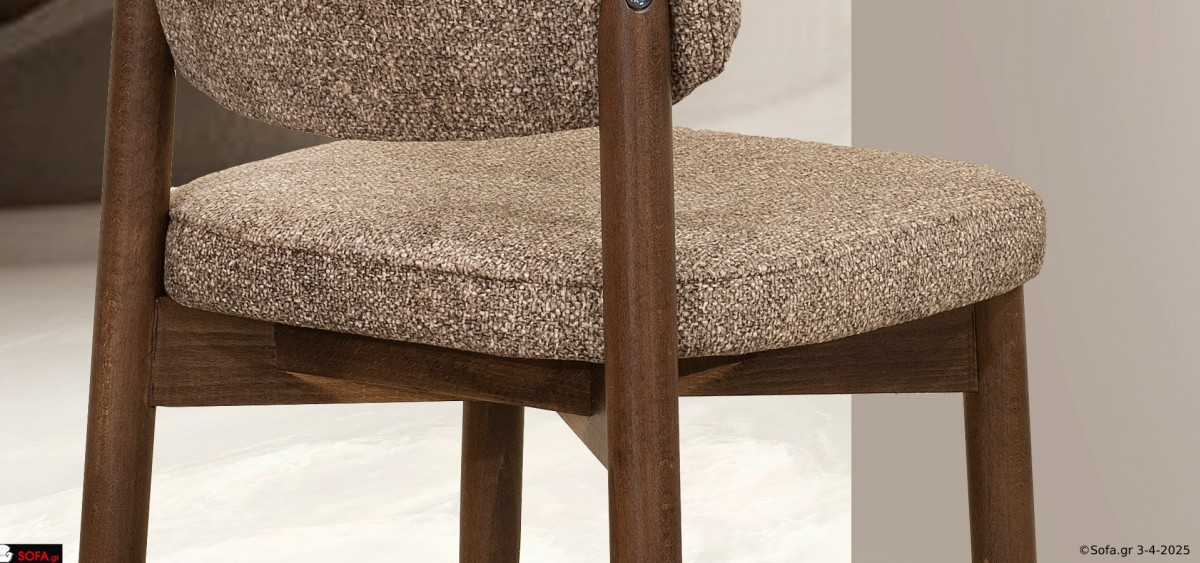 καρέκλα με μαλακή πλάτη και κάθισμα και μασίφ ξύλο οξιάς