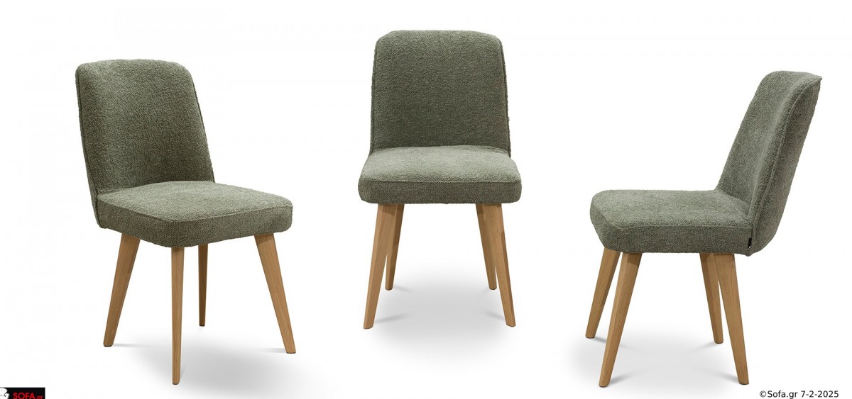 μοντερνα, στιβαρη καρεκλα τραπεζαριας με λοξά πόδια