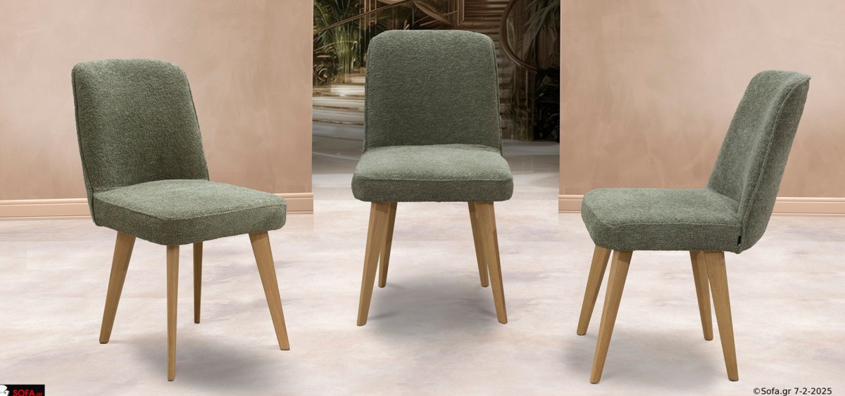 μοντερνα, στιβαρη καρεκλα τραπεζαριας με λοξά πόδια