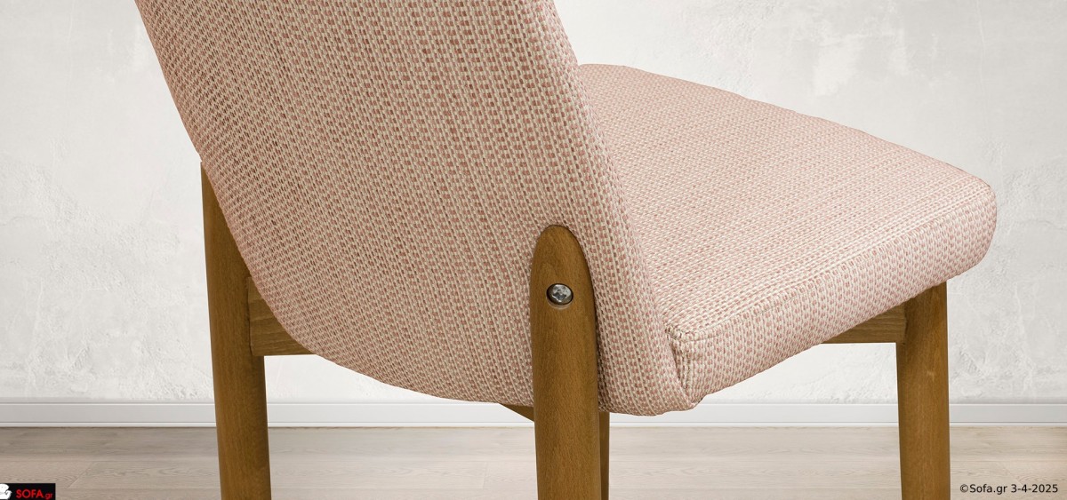 Μοντέρνα καρέκλα μασίφ οξιά με ύφασμα