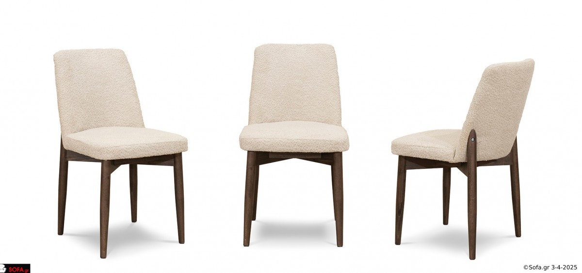 Μοντέρνα καρέκλα μασίφ οξιά με ύφασμα