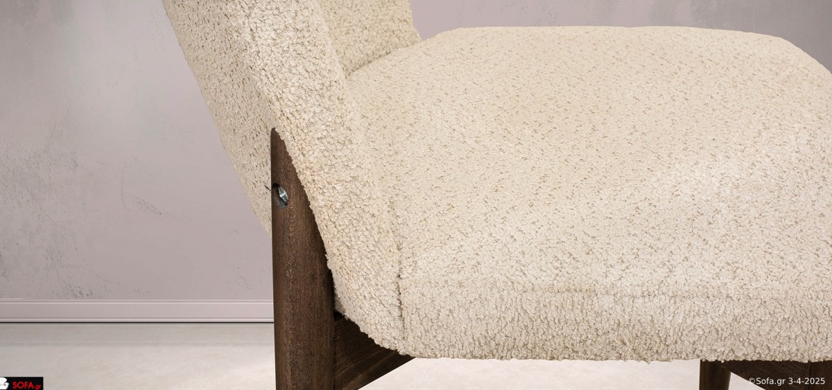 Μοντέρνα καρέκλα μασίφ οξιά με ύφασμα