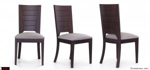 καρέκλα τραπεζαρίας με ξύλινη πλάτη και ύφασμα