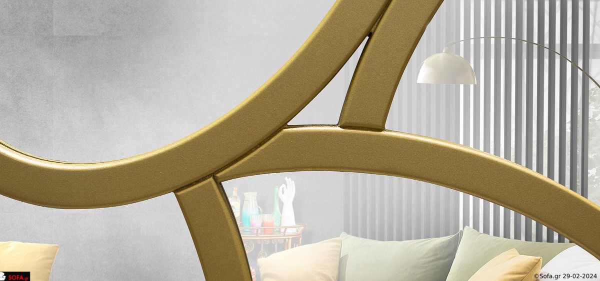 μικρός καθρέφτης με μεταλική υφή και χρώμα 