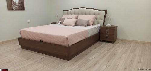 Κρεβάτι Natura με 2 κομοδίνα και αποθηκευτικό χώρο - Ετοιμοπαράδοτο