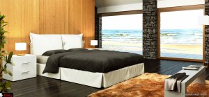 Κρεβάτι ντυμένο Lida