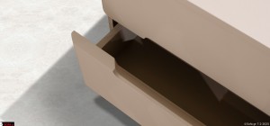 Ανοιγμα συρταριού σε μπεζ λάκα