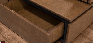 ξυλινα συρταρια σε ζεστό χρώμα