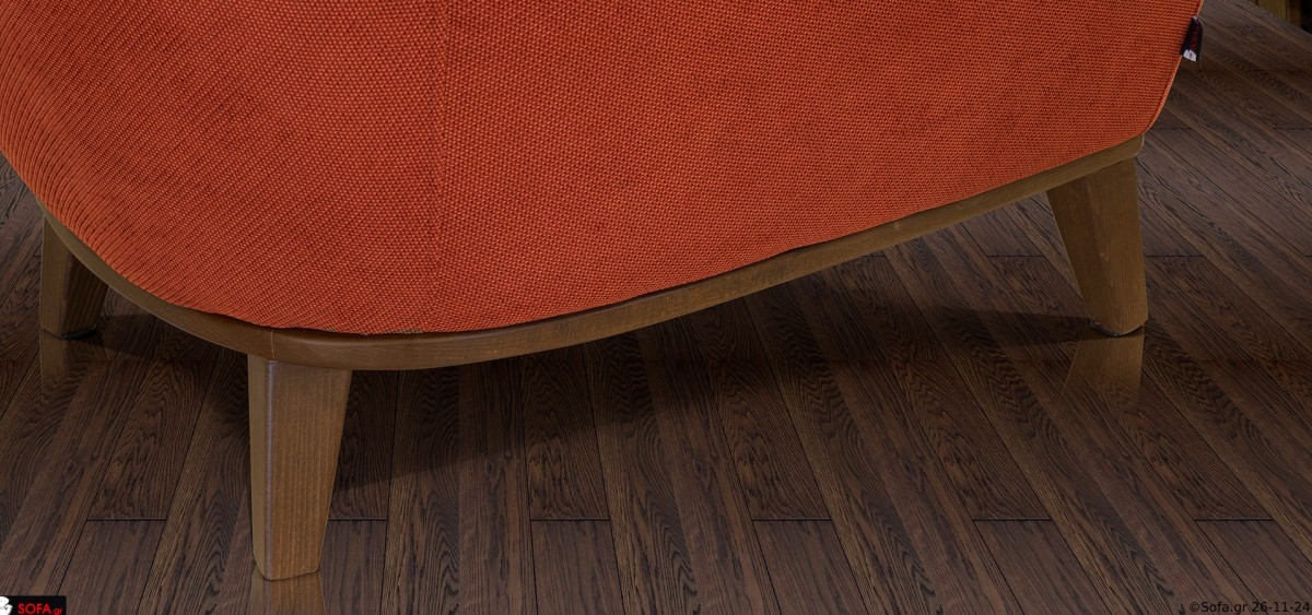 μοντέρνα πολυθρόνα με καμπύλη στη πλάτη