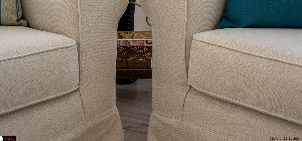 Καναπές country style με φορετό ύφασμα