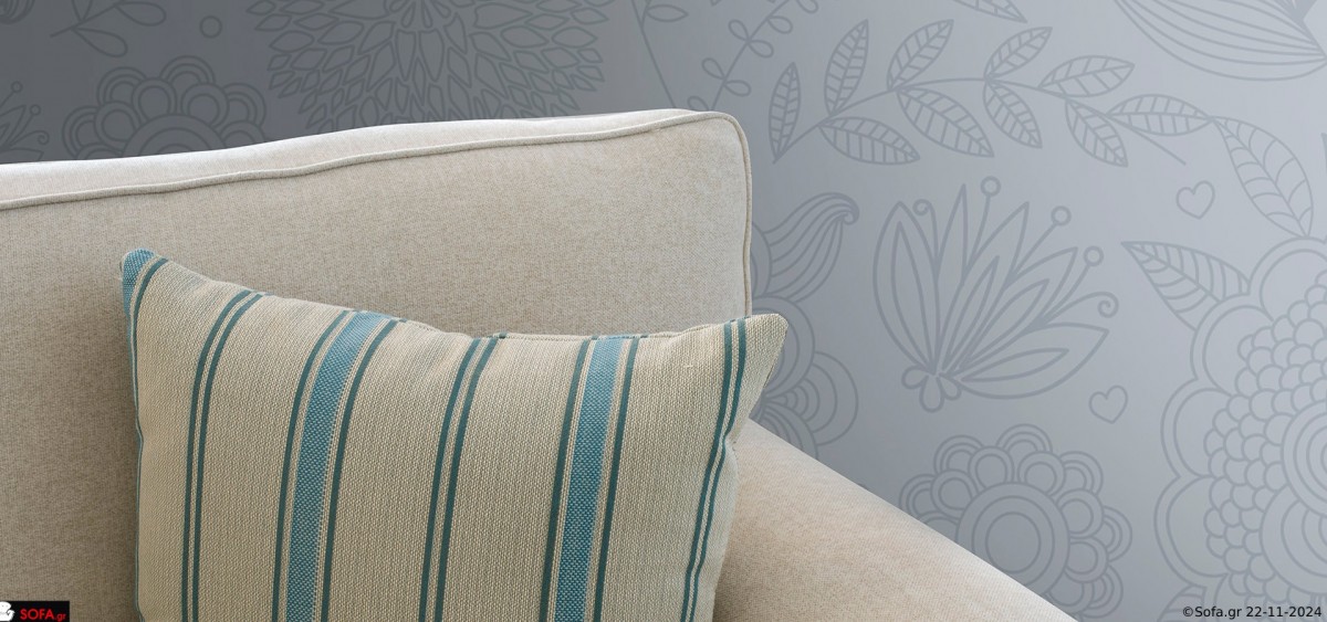 Καναπές country style με φορετό ύφασμα