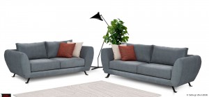 μοντερνο σαλονι σετ καθιστικου σε μπλε γκρι υφασμα κοτλε αδιαβροχο αλεκιαστο