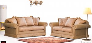 σετ τριθέσιος και διθέσιος καναπές σε κλασική γραμμή