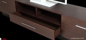 Συρτάρι σύνθεσης Star Ανοιχτό συρτάρι με ίνοξ πόμολο και κενό χώρο αποθηκευσης για συσκευές