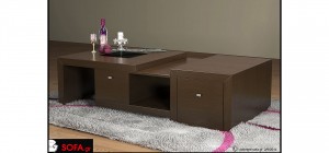 Ξύλινο τραπεζάκι σαλονιού, με μοντέρνο σχεδιασμό, με πολλούς αποθηκευτικούς χώρους, σε πολύ προσιτή τιμή.