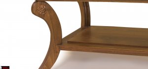 Κλασικό τραπεζάκι σαλονιού με ράφι στο κάτω μέρος