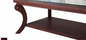 Τραπεζάκι σαλονιού μακρόστενο elegant με σκάλισμα στο πόδι και καμπύλες