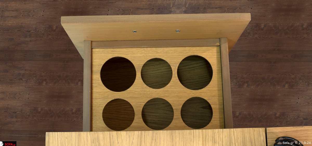 Τραπεζάκι σαλονιού με σκαμπό bar 3 σερβιτόρους 2 συρτάρια και πολύ αποθηκευτικό χώρο