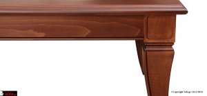 Ποδαράκι κλασσικό μασίφ οξιά Καπάκι και ποδαράκι κλασσικού τραπεζιού σε καφέ απόχρωση