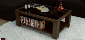 τραπεζάκι σαλονιού με μαύρο τζάμι σε προσφορά