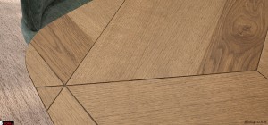 Γεωμετρικό σχέδιο τραπεζαρίας Upper Mix Upper Mix Geometric Oak Tabletop Detail