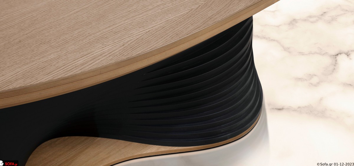 Τραπεζαρία Wave οβάλ τραπεζαρία με κυματιστή βάση