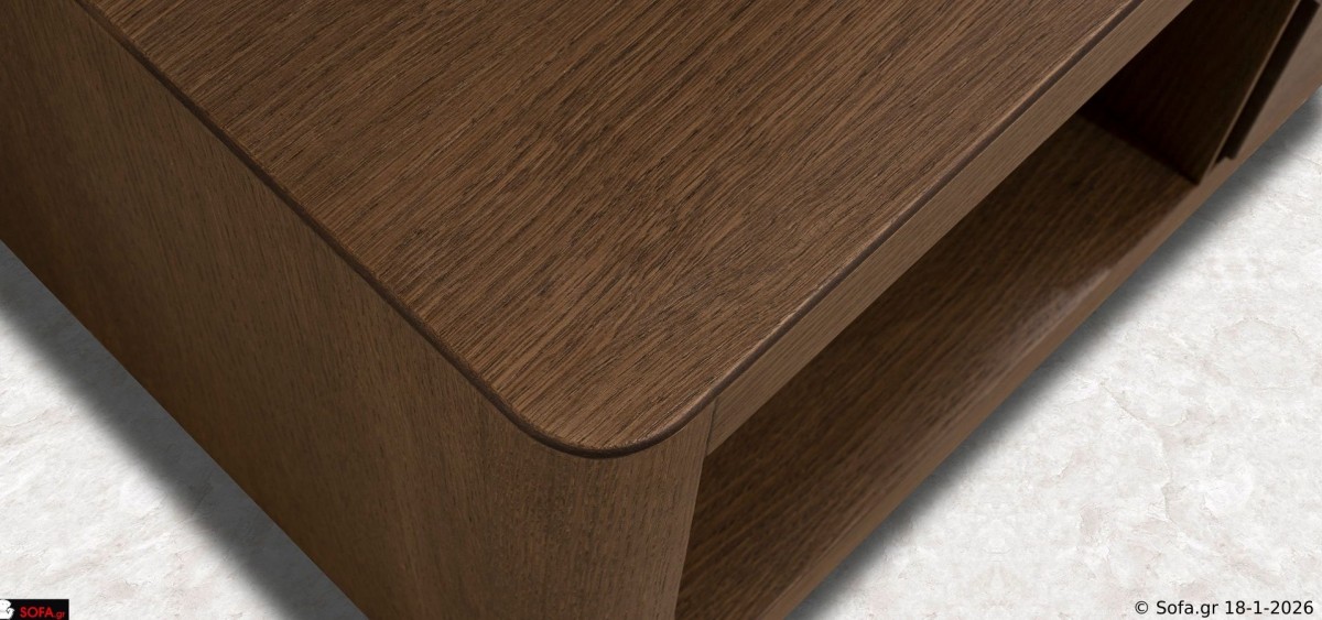 Έπιπλο Τηλεόρασης Symmetry Έπιπλο τηλεόρασης Symmetry με minimal σχεδιασμό, καρυδι χρωμα, συρτάρι και ανοιχτό ράφι σε σύγχρονο σαλόνι