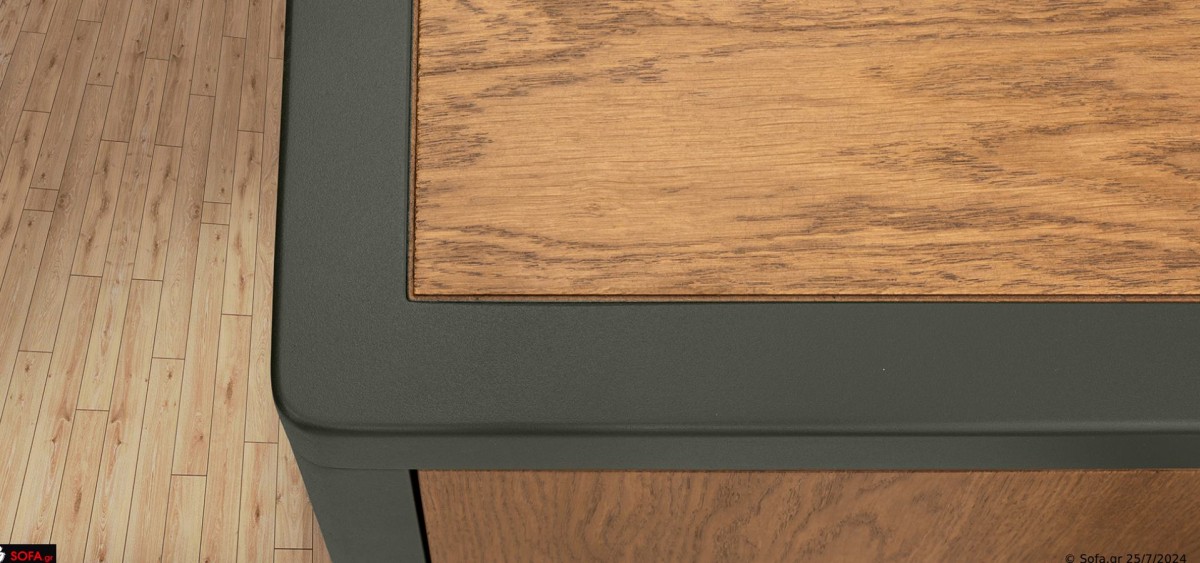 Έπιπλο τηλεόρασης με ψηλά πόδια με λάκα και ξύλο 