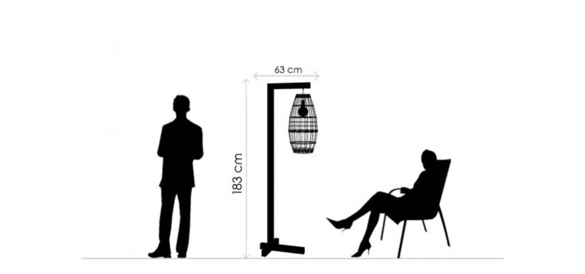 Floor lamp Eresia Rattan