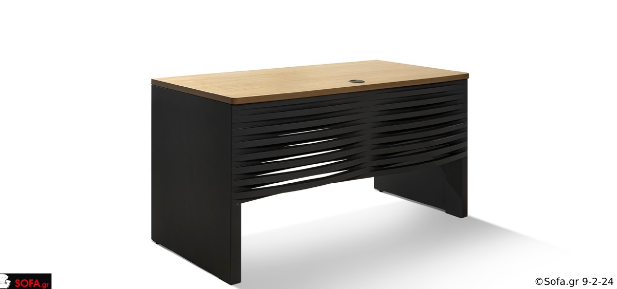 μοντέρνο γραφείο σε συδνυασμό ξύλου και λάκας