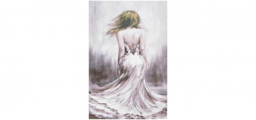 Πίνακας κοπέλα με λευκό φόρεμα